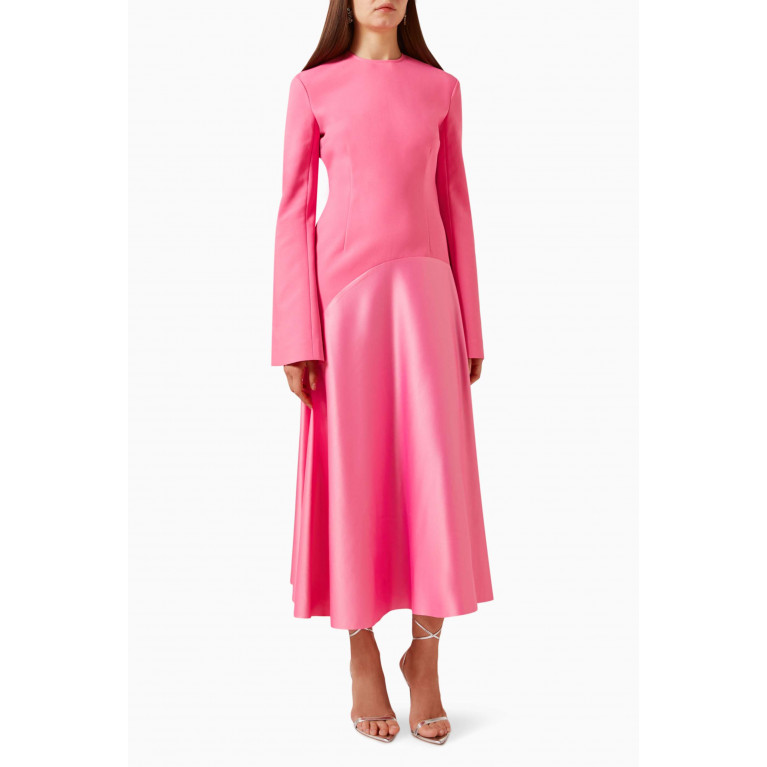Solace London - Gaia Midi Dress Pink