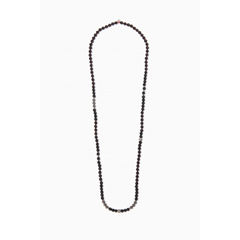 Tateossian - Black Agate Formentera Necklace Black