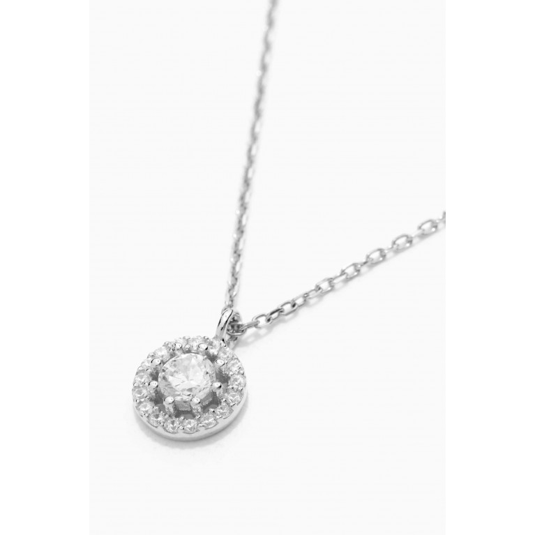 KHAILO SILVER - Elegant Stone Necklace in Sterling Silver Silver