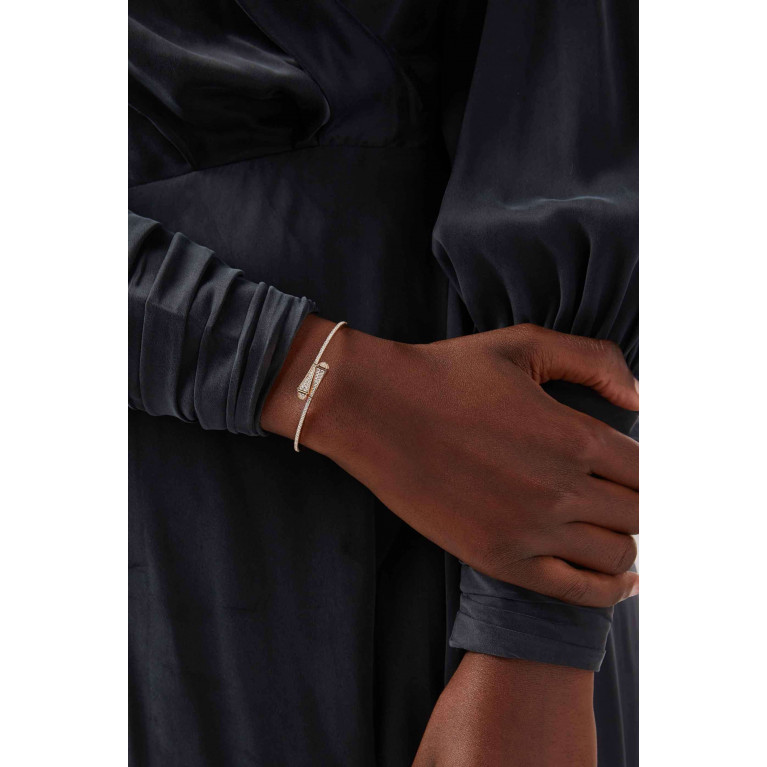 Marli - Cleo Diamond Slip-on Bracelet in 18kt Rose Gold