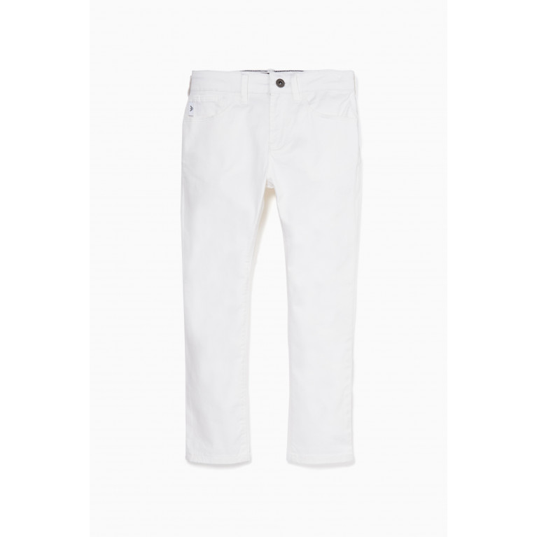 Emporio Armani - White Cotton-Gabardine Pants White