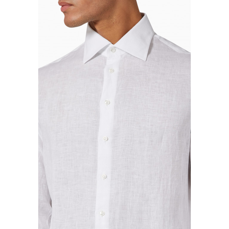 Giorgio Armani - Regular Fit Linen Shirt White