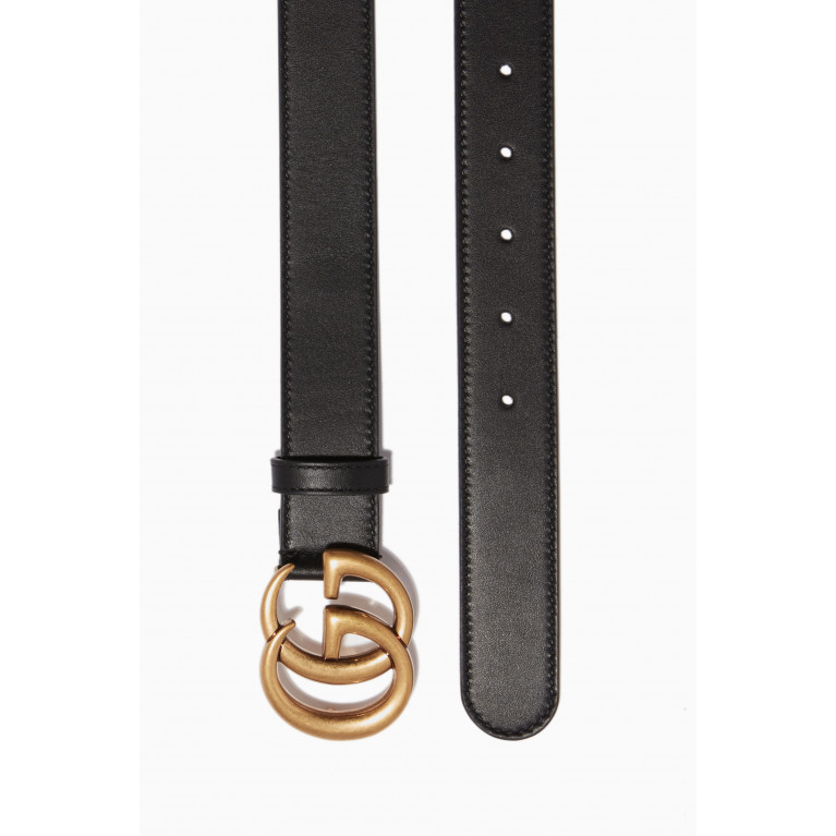 Gucci - Black Smooth-Leather Belt