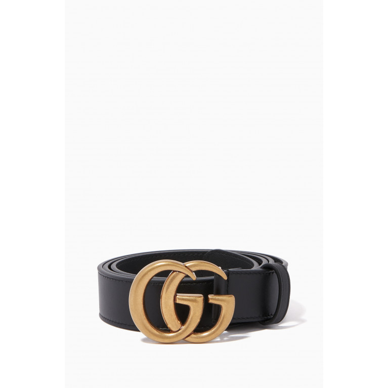 Gucci - Black Smooth-Leather Belt