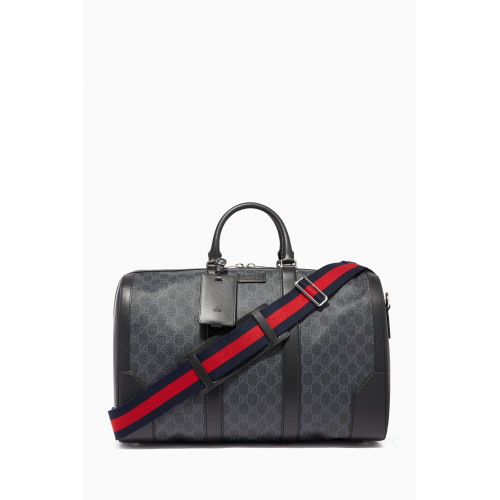 Gucci - Black & Grey GG Duffle Bag