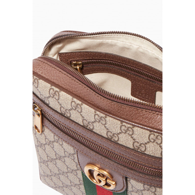 Gucci - Beige & Ebony Small Ophidia Messenger Bag
