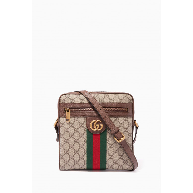 Gucci - Beige & Ebony Small Ophidia Messenger Bag