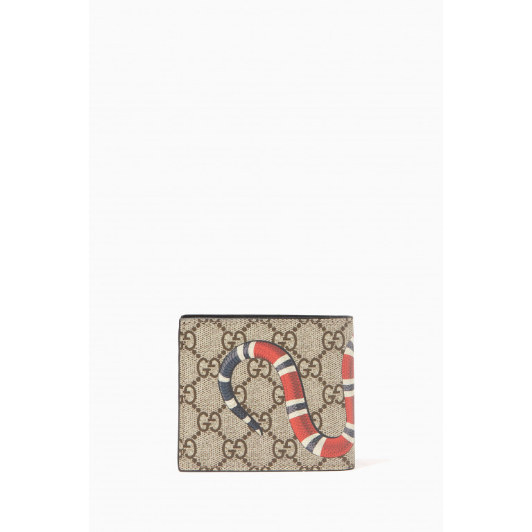 Gucci - Beige & Ebony Kingsnake Print GG Wallet Neutral