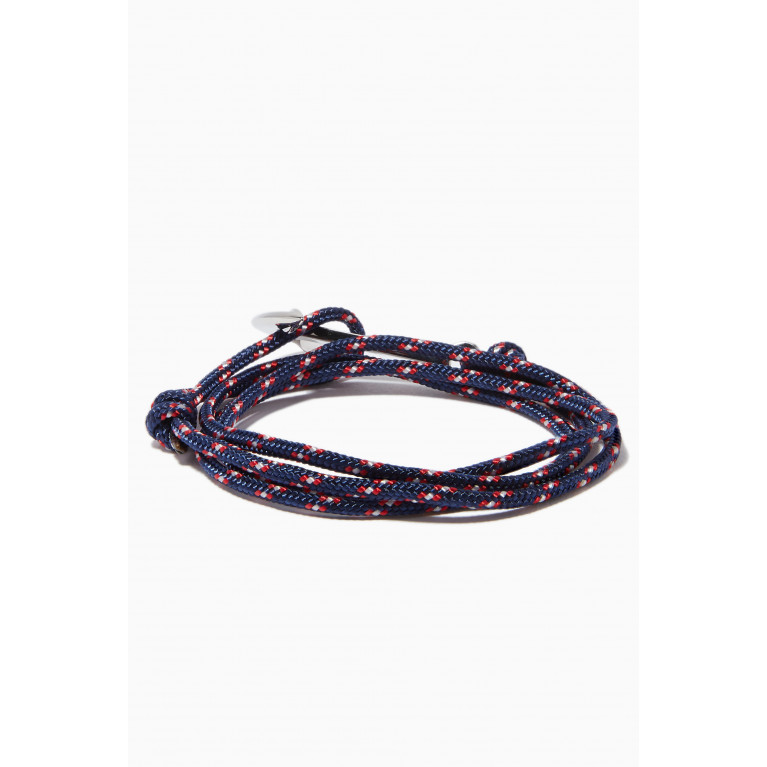 Miansai - Navy & Red Rope & Gold Plated Anchor Bracelet