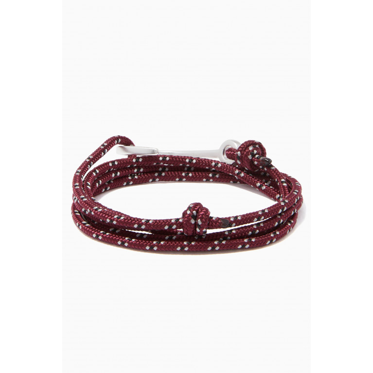 Miansai - Red Rope & Silver Plated Hook Bracelet