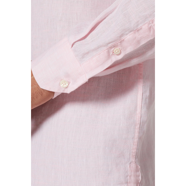 Frescobol Carioca - Light-Pink Regular-Fit Linen Shirt Pink