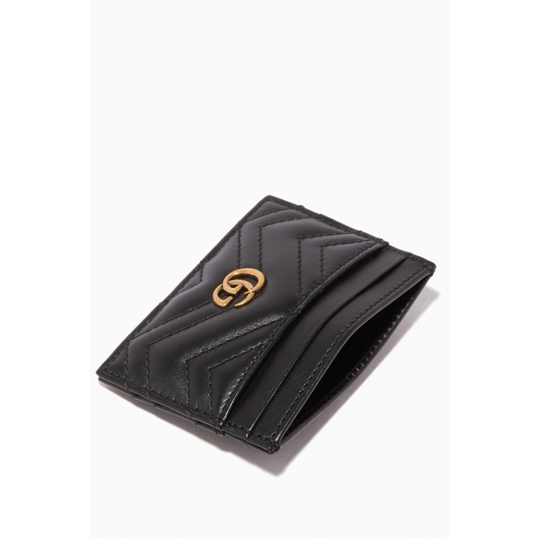 Gucci - Black GG Marmont Card Case Black