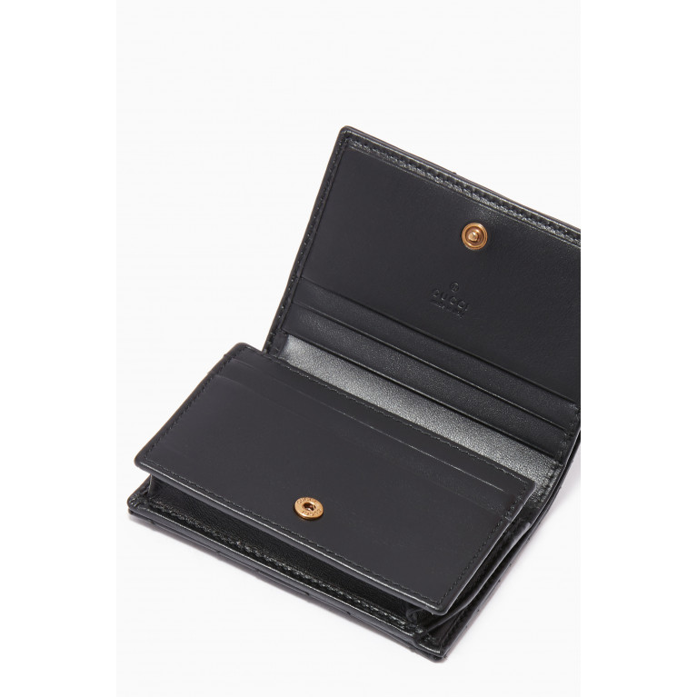 Gucci - Black GG Marmont Matelassé Wallet Black