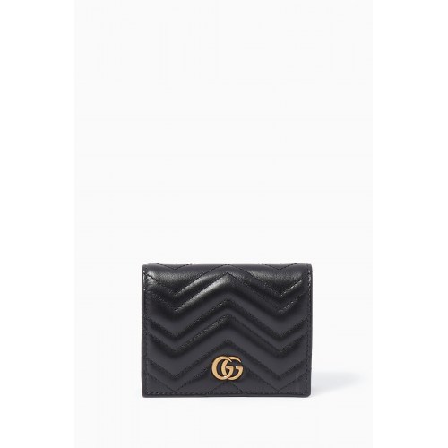 Gucci - Black GG Marmont Matelassé Wallet Black