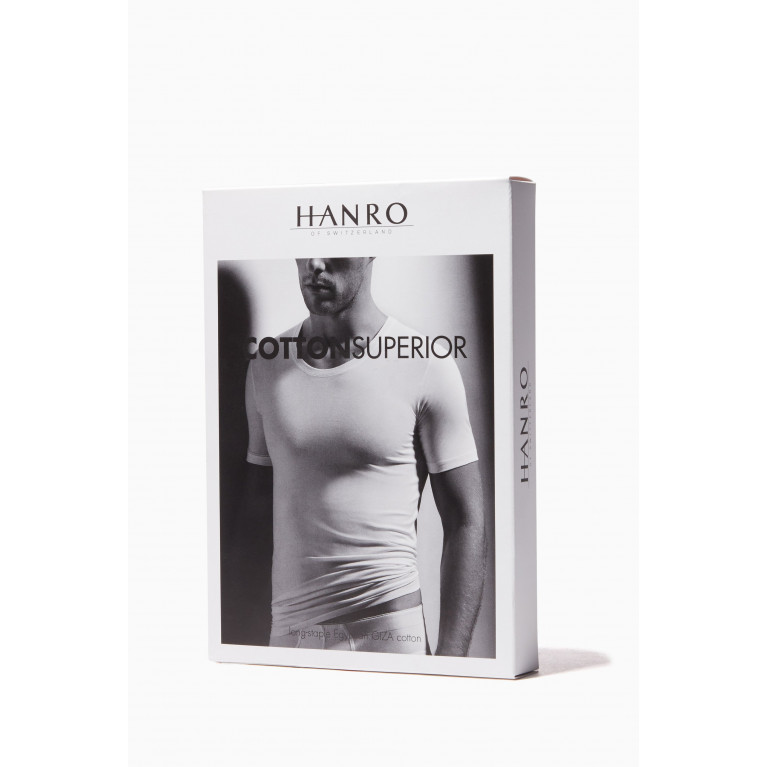 Hanro - Black Cotton Superior Short-Sleeve T-Shirt Black