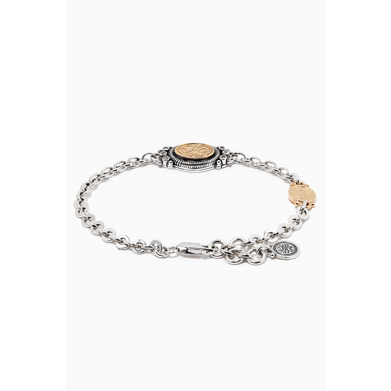 Azza Fahmy - "Never Apart" Diamond Bracelet in 18kt Gold & Sterling Silver