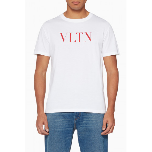 Valentino - Red VLTN Print Logo T-Shirt Red