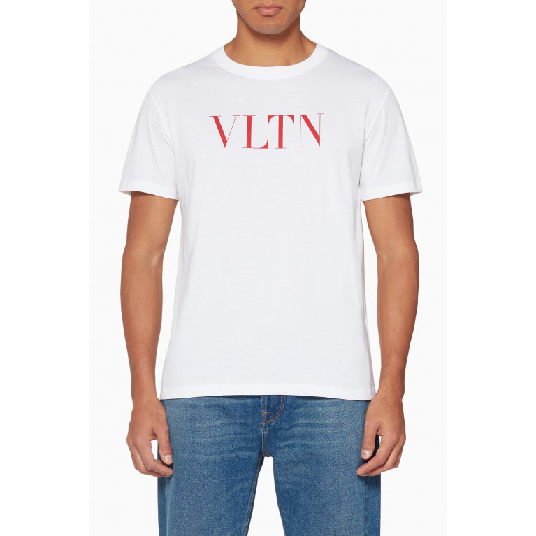Valentino - Red VLTN Print Logo T-Shirt Red