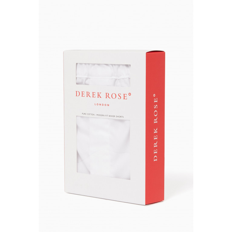 Derek Rose - White Savoy Cotton Boxer Shorts