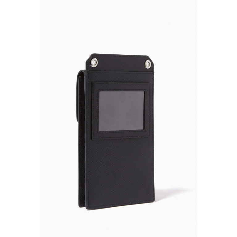 Prada - Black Saffiano Leather Phone Case