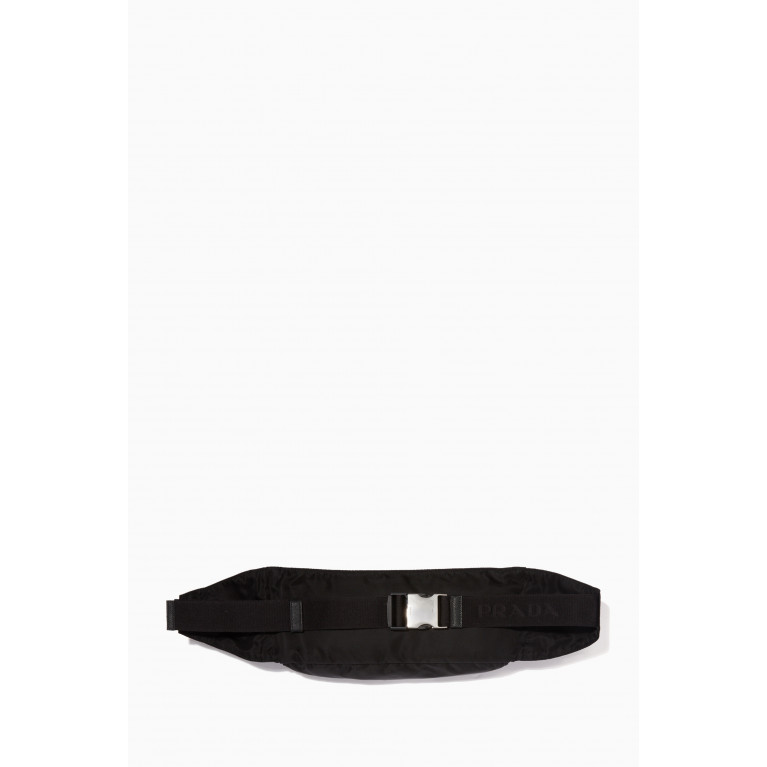 Prada - Black Double-Zip Belt Bag Black