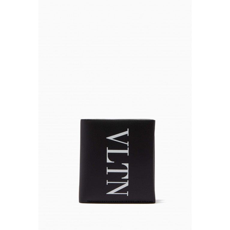 Valentino Garavani - Black VLTN Leather Wallet