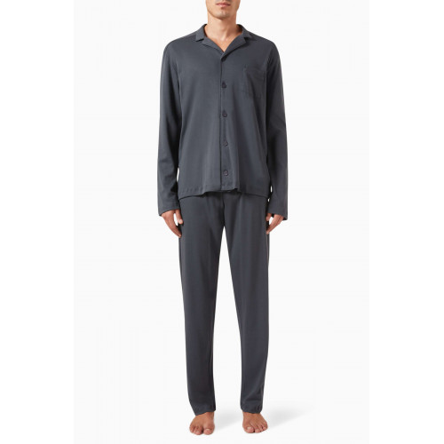 Hanro - Night & Day Pyjama Set in Interlock Cotton Grey