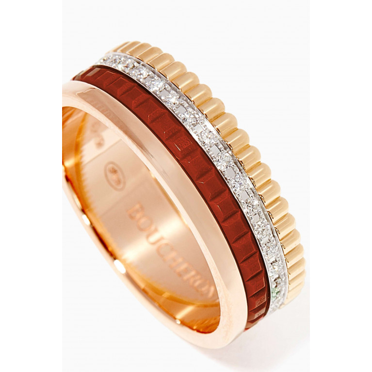 Boucheron - Quatre Red Edition Small Diamond Ring in 18kt Gold