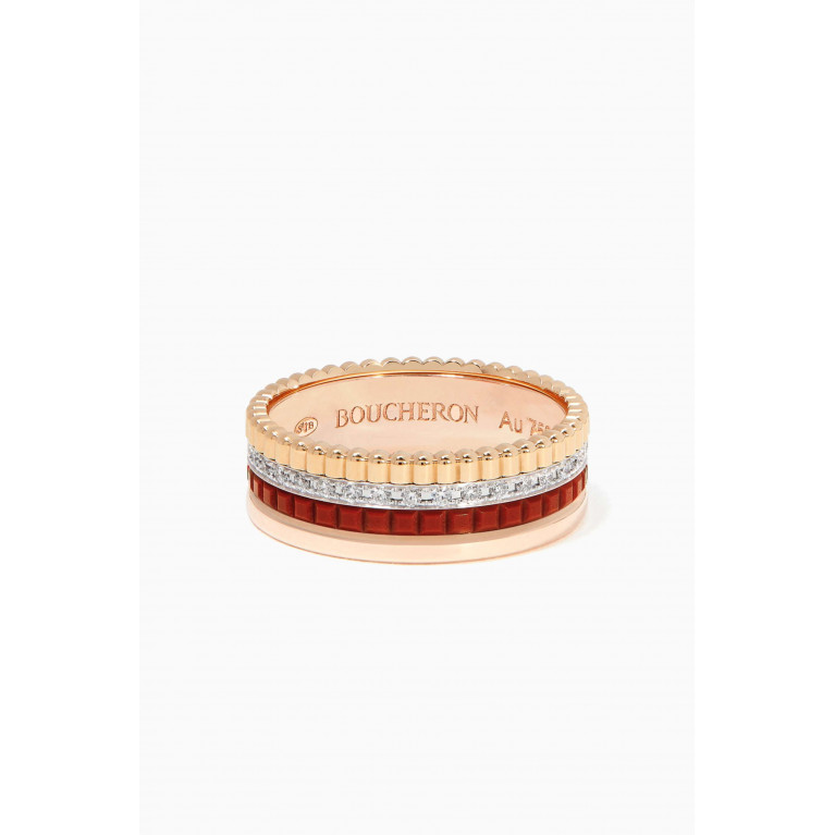 Boucheron - Quatre Red Edition Small Diamond Ring in 18kt Gold