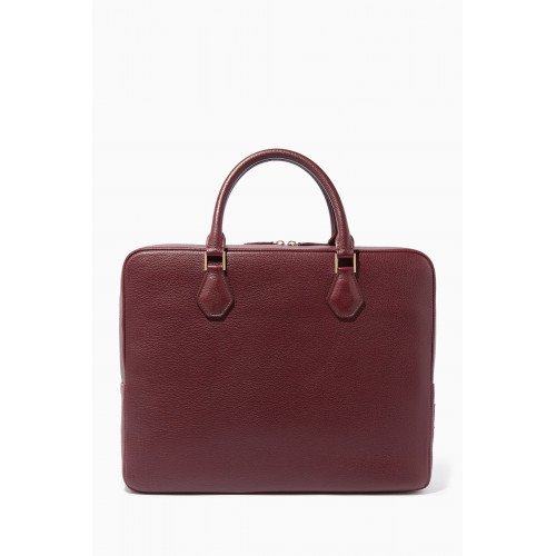 MONTROI - Burgundy Warfield Single Leather Briefcase