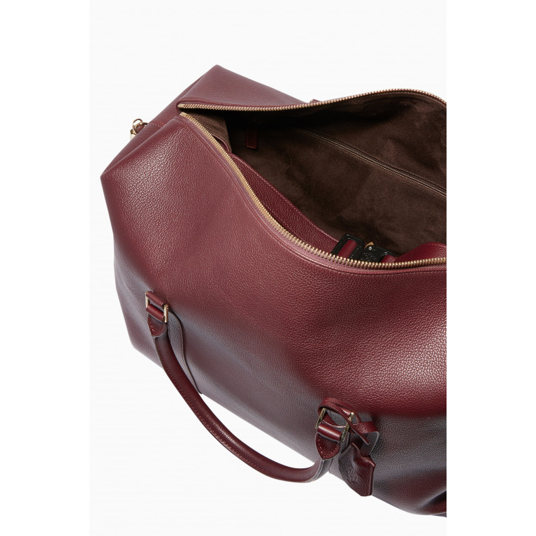 MONTROI - Burgundy Delta Leather Weekend Bag