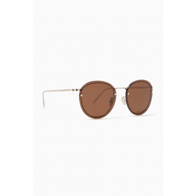 Spektre - Gold & Brown Joyce Rimless Sunglasses