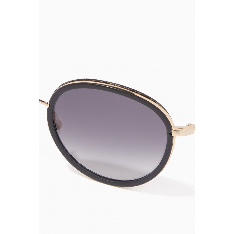 Spektre - Gold & Black Round Morgan Sunglasses