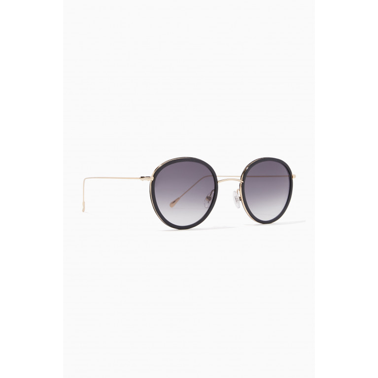 Spektre - Gold & Black Round Morgan Sunglasses