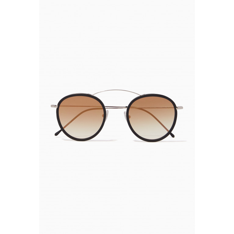 Spektre - Silver & Brown Met-Ro2 Sunglasses