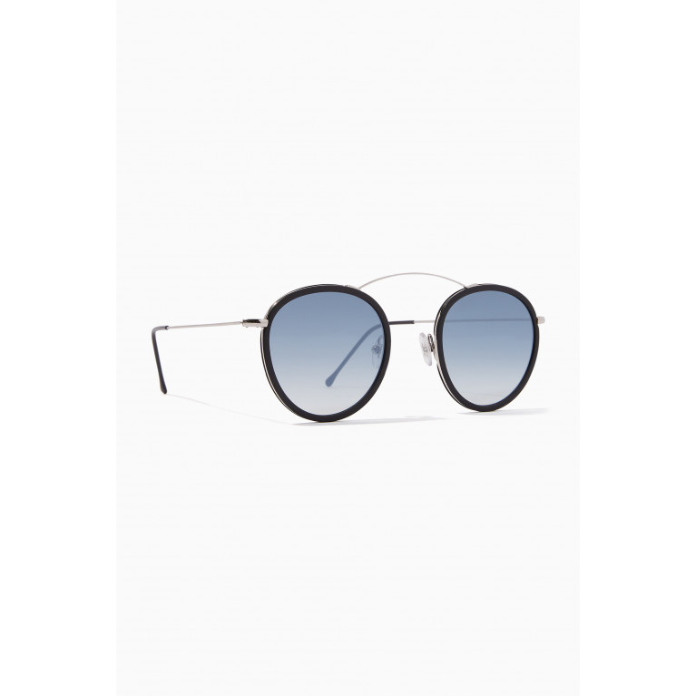 Spektre - Silver & Blue Met-Ro2 Sunglasses