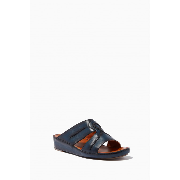 Private Collection - Peninsula Sandals in Softcalfskin Blue