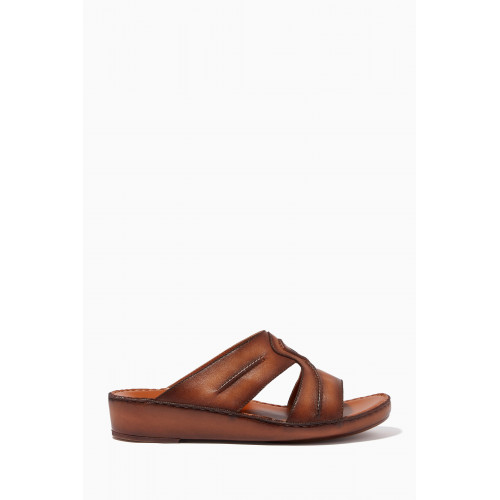 Private Collection - Peninsula Sandals in Softcalfskin Brown