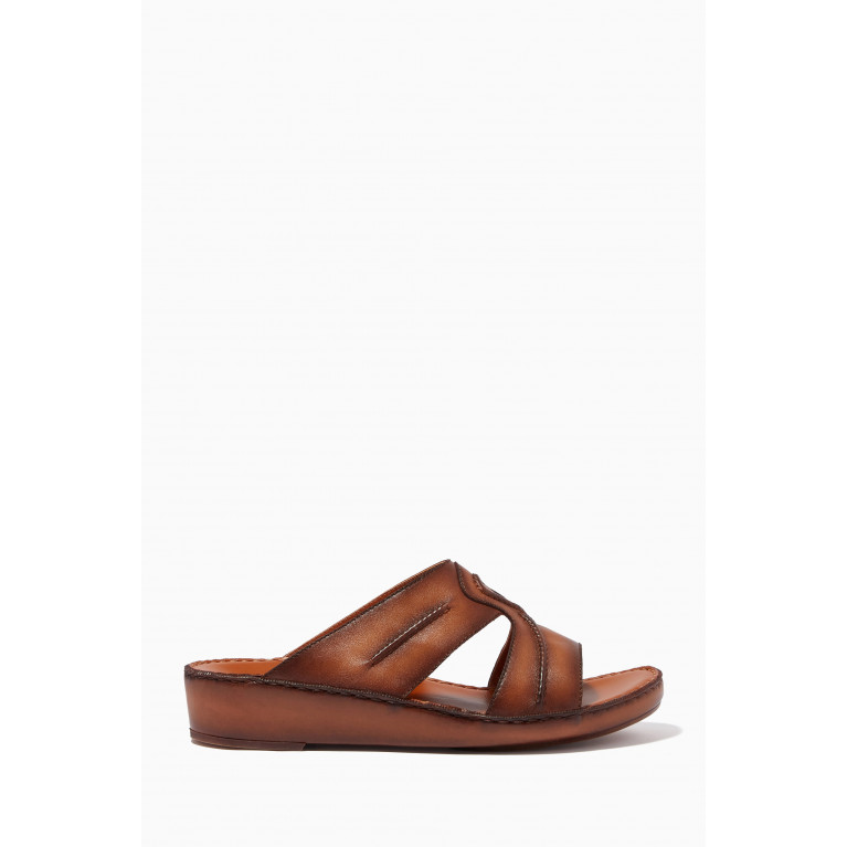 Private Collection - Peninsula Sandals in Softcalfskin Brown