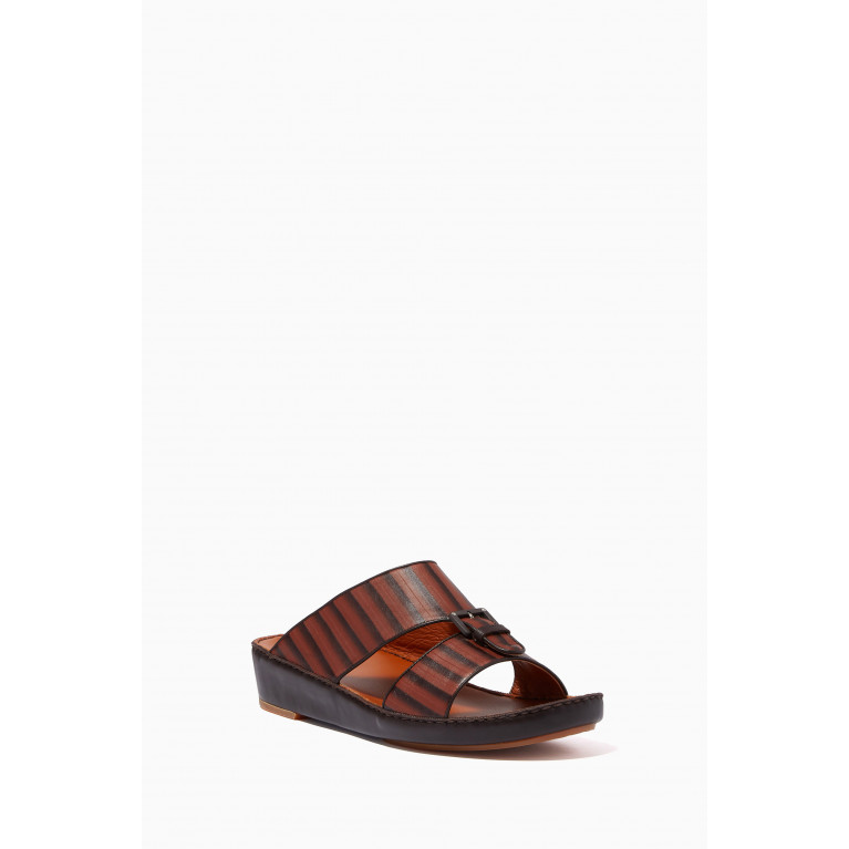 Private Collection - Cinghia Sandals in Lambskin Brown