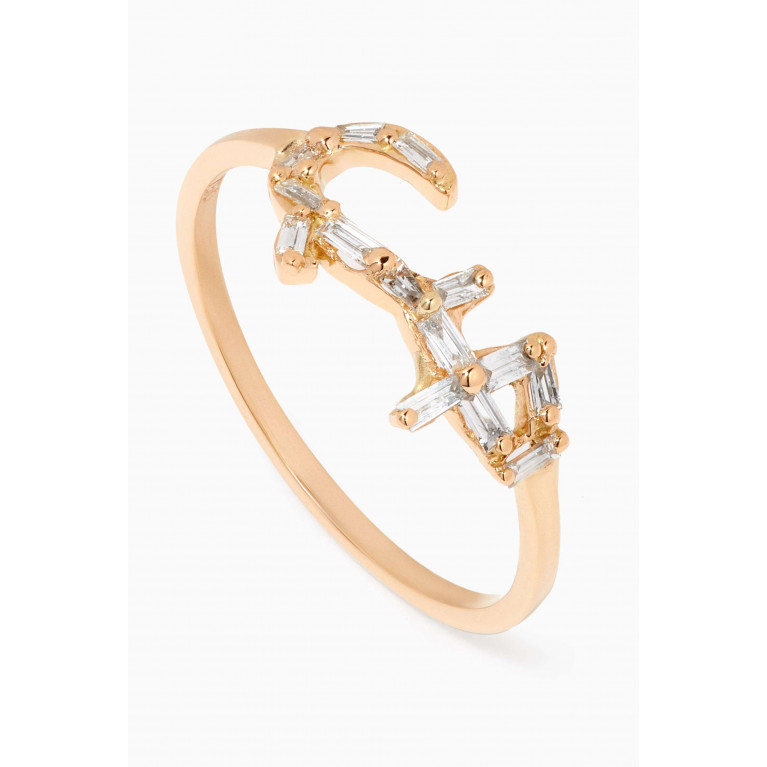Bil Arabi - Yellow-Gold & Diamond Hobb Ring