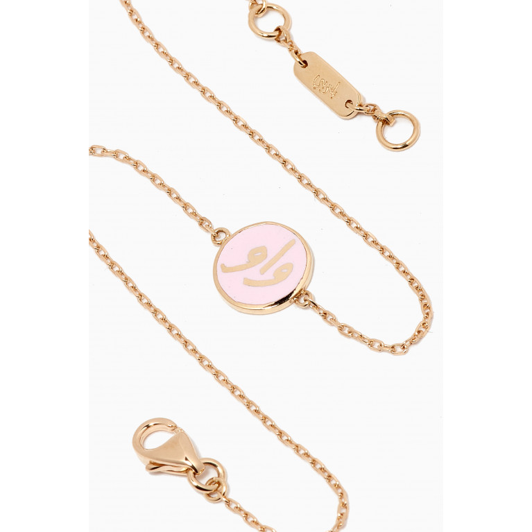 Bil Arabi - Wow Enamal Bracelet in 18kt Gold Pink