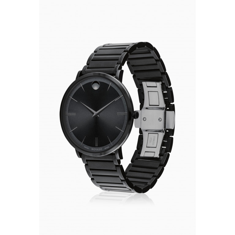 Movado - Black Ultra Slim Watch