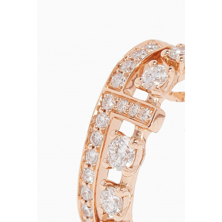 Marli - Avenues Rose Gold & Diamond Earrings