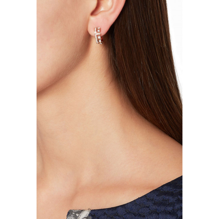 Marli - Avenues Rose Gold & Diamond Earrings