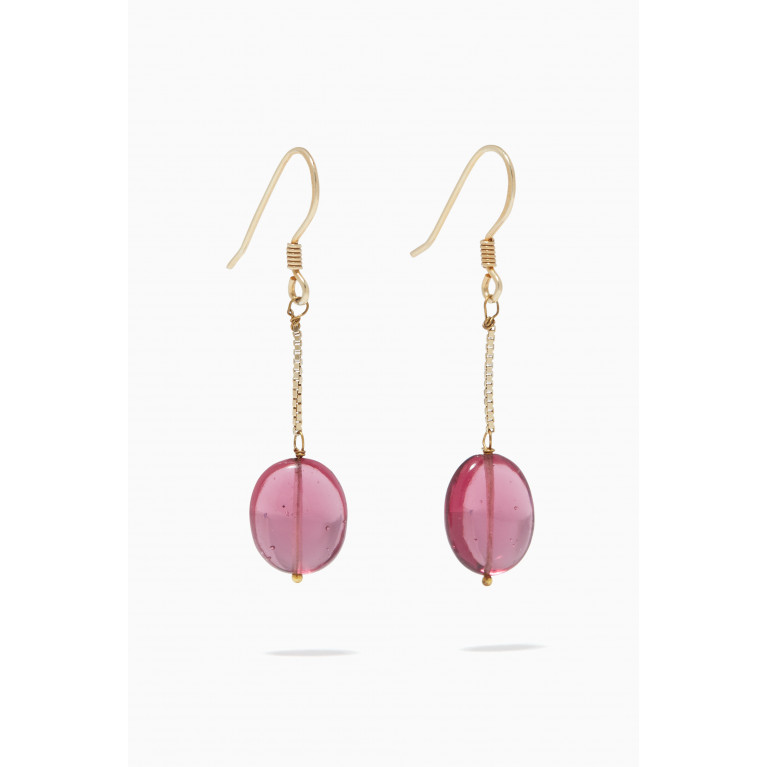 The Jewels Jar - Pink Tumble Stone Earrings