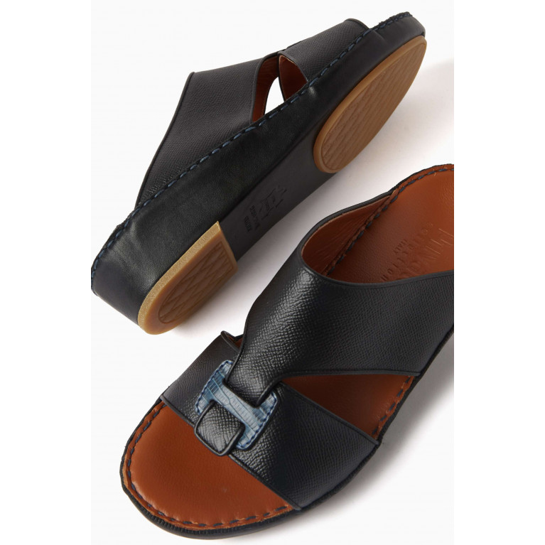 Private Collection - Heritage Sandals in Calf Leather Black