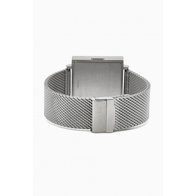 QLOCKTWO - W39 Fine Steel Milanaise Strap Arabic Watch