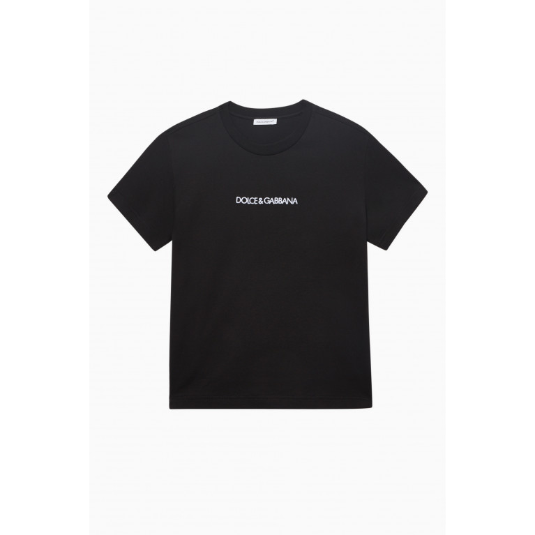 Dolce & Gabbana - Embroidered Logo T-Shirt Black