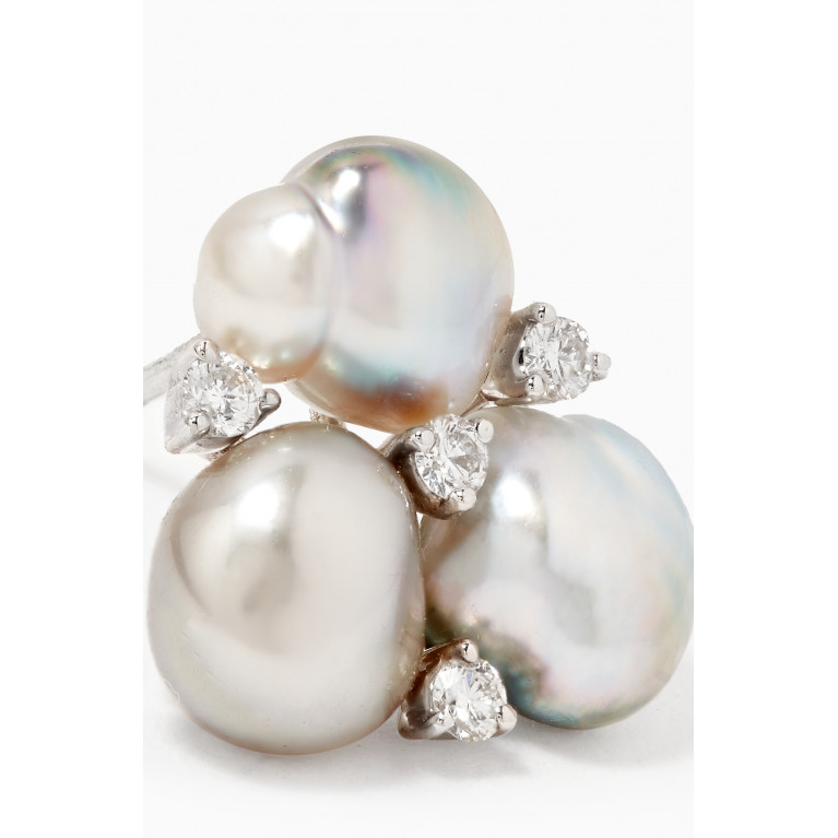 Robert Wan - Keshi Trefle Pearl & Diamond Earrings